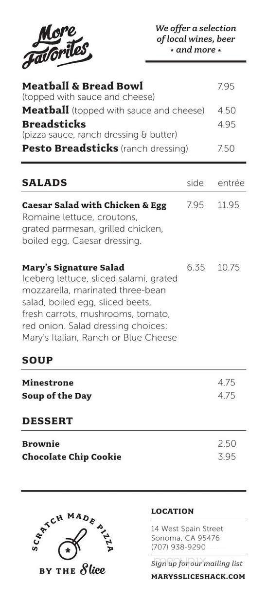 Menu page 2