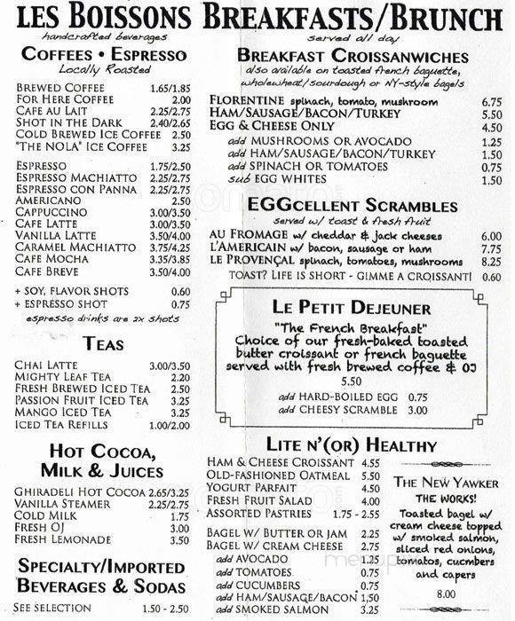 Menu page 1