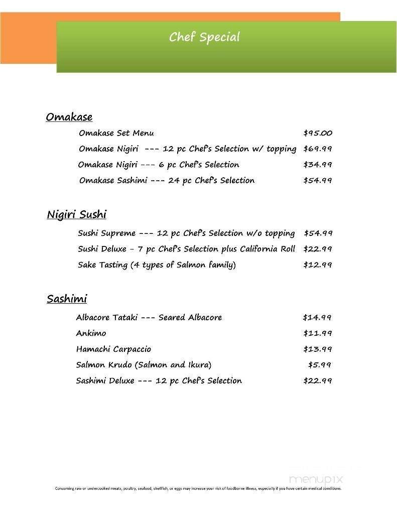 Menu page 1