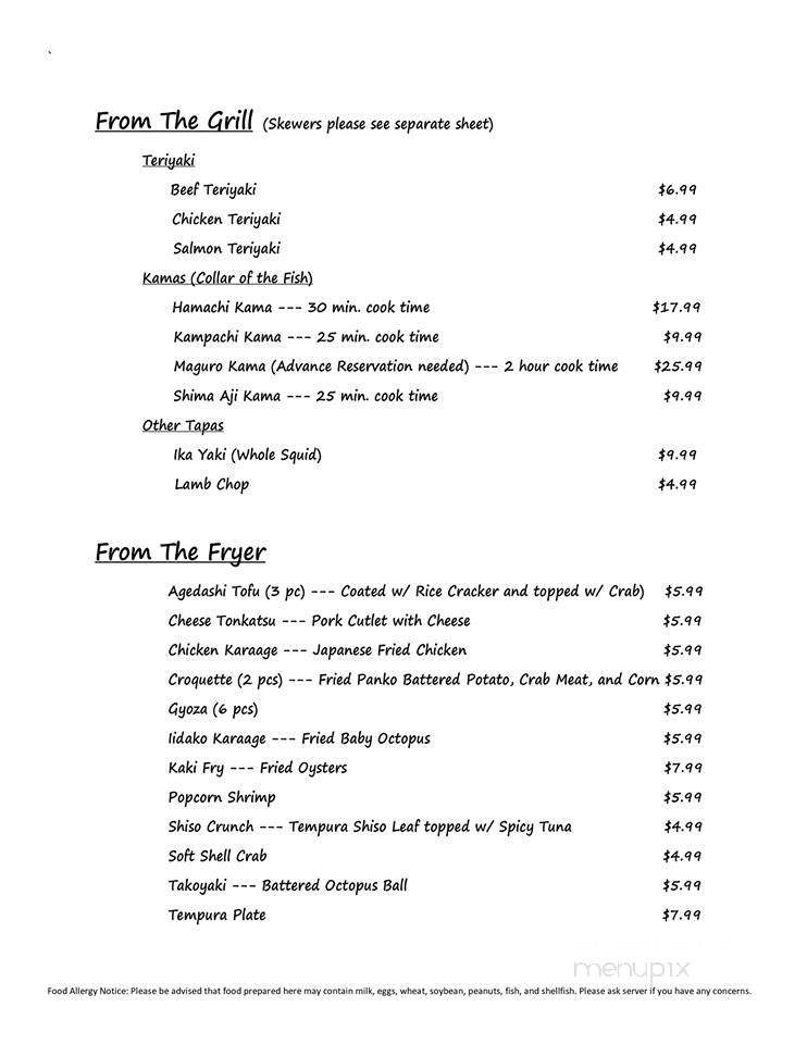 Menu page 3