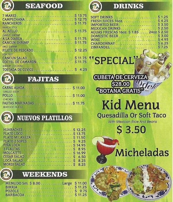 Menu page 2