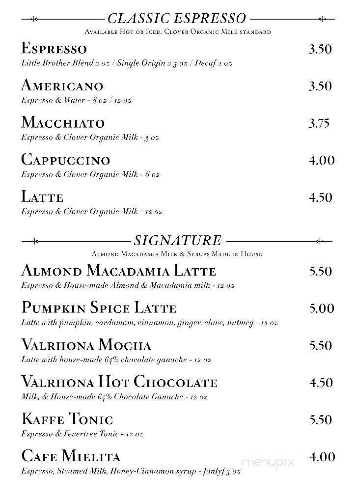 Menu page 1