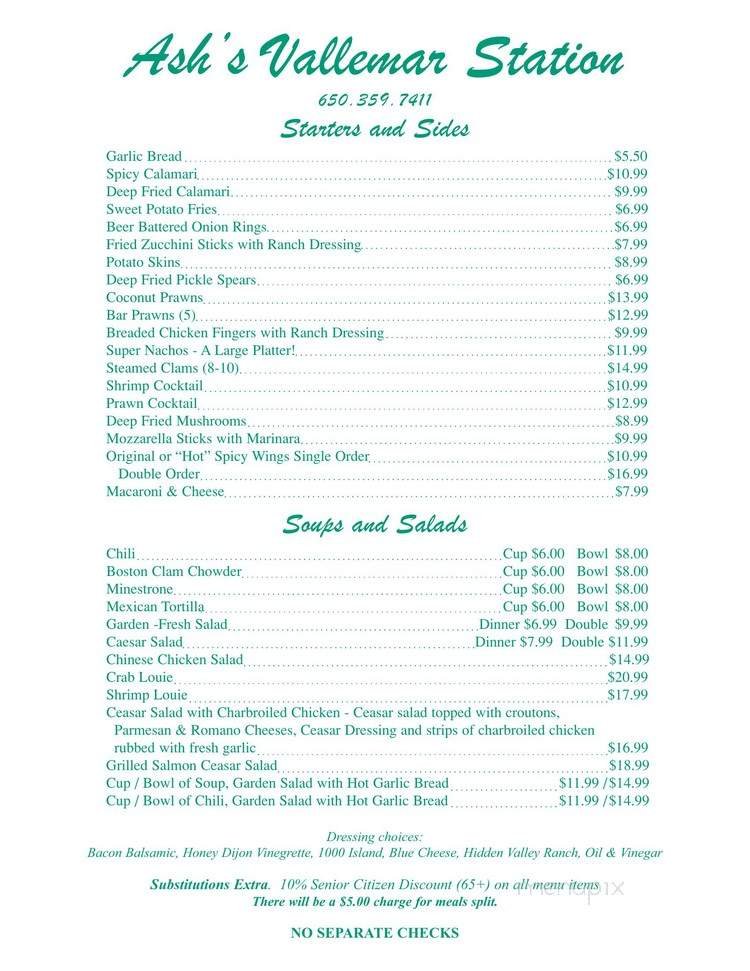Menu page 1