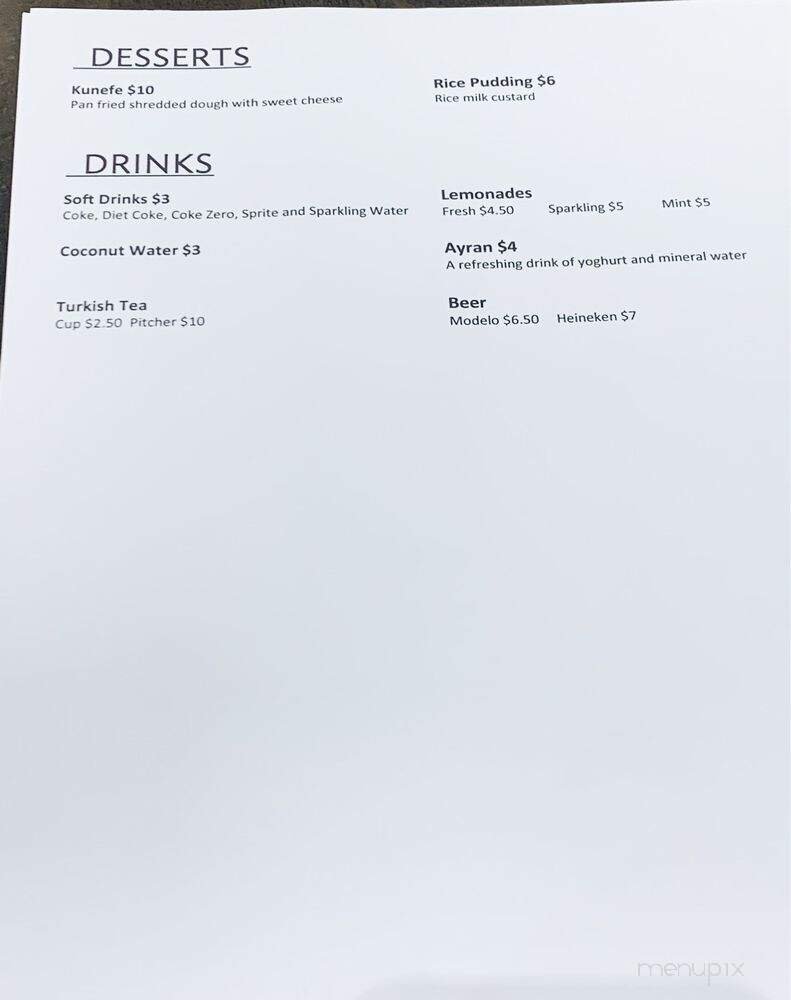 Menu page 1