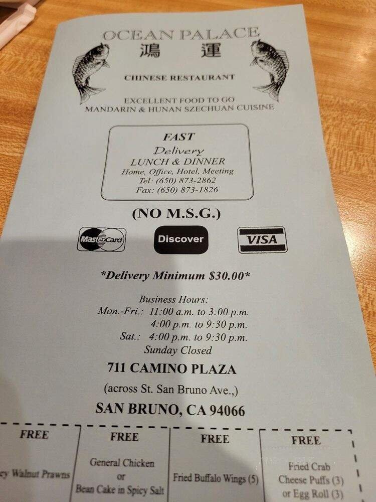 Menu page 1