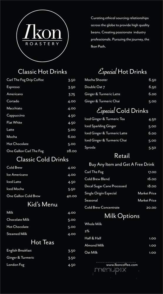 Menu page 1