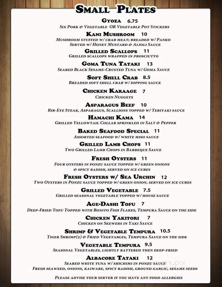 Menu page 2