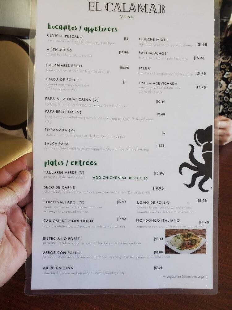Menu page 1