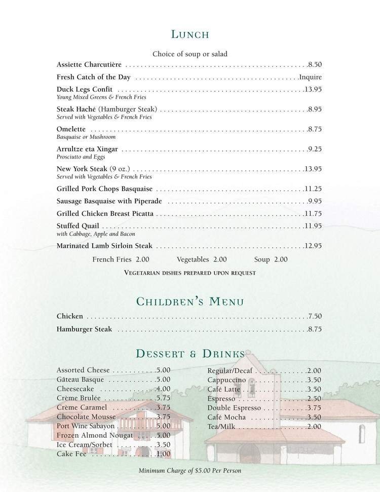 Menu page 1