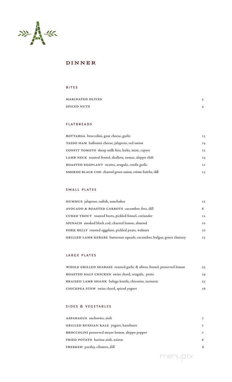 Menu page 1