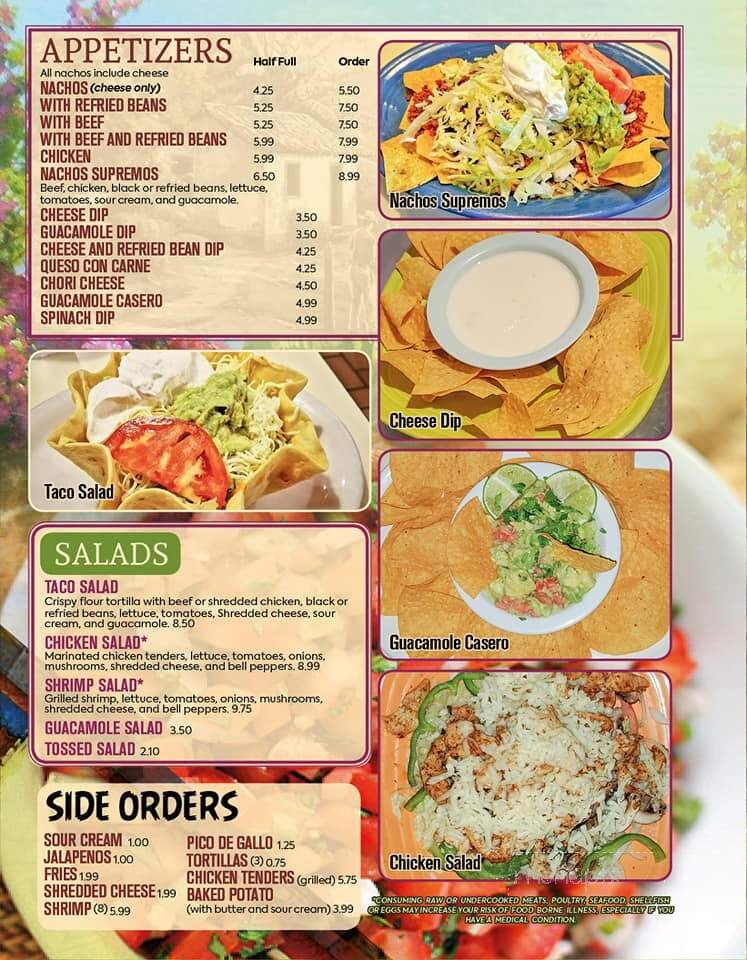 Menu page 1