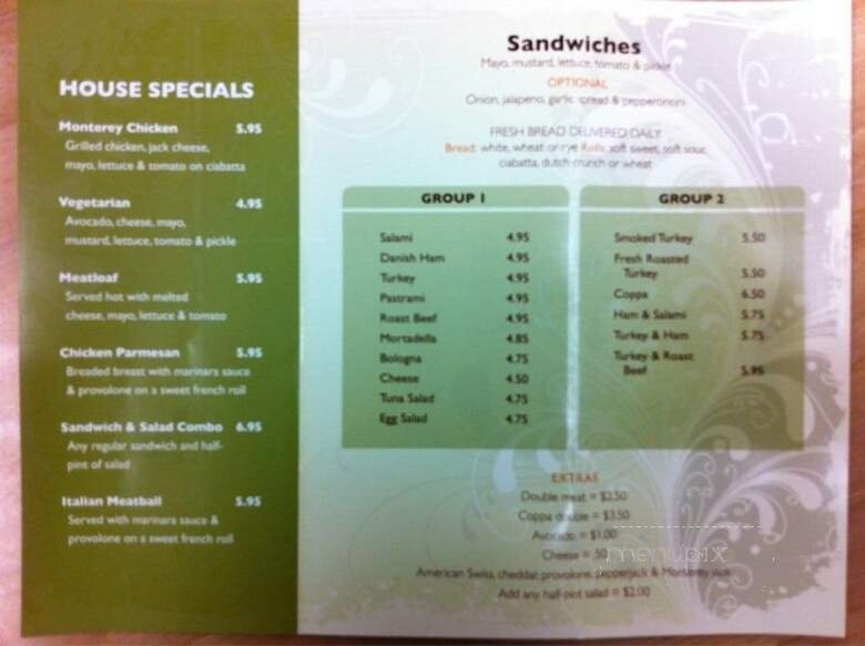 Menu page 2