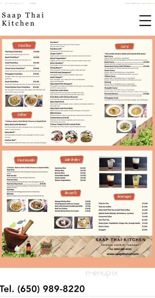 Menu page 1