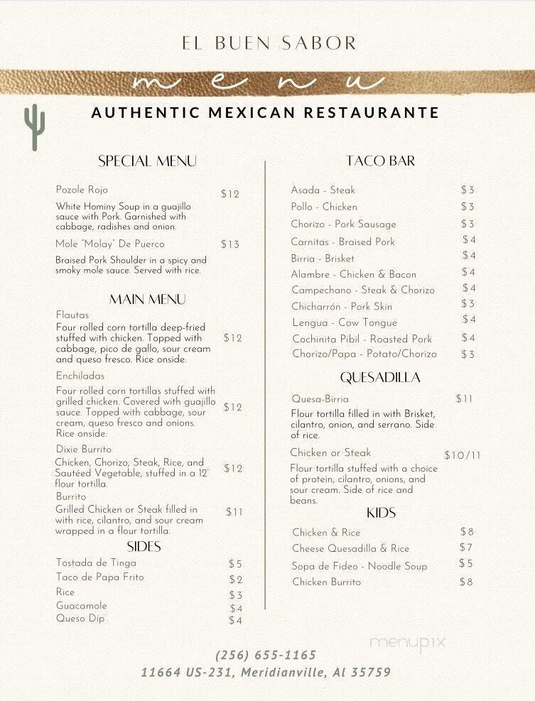 Menu page 1
