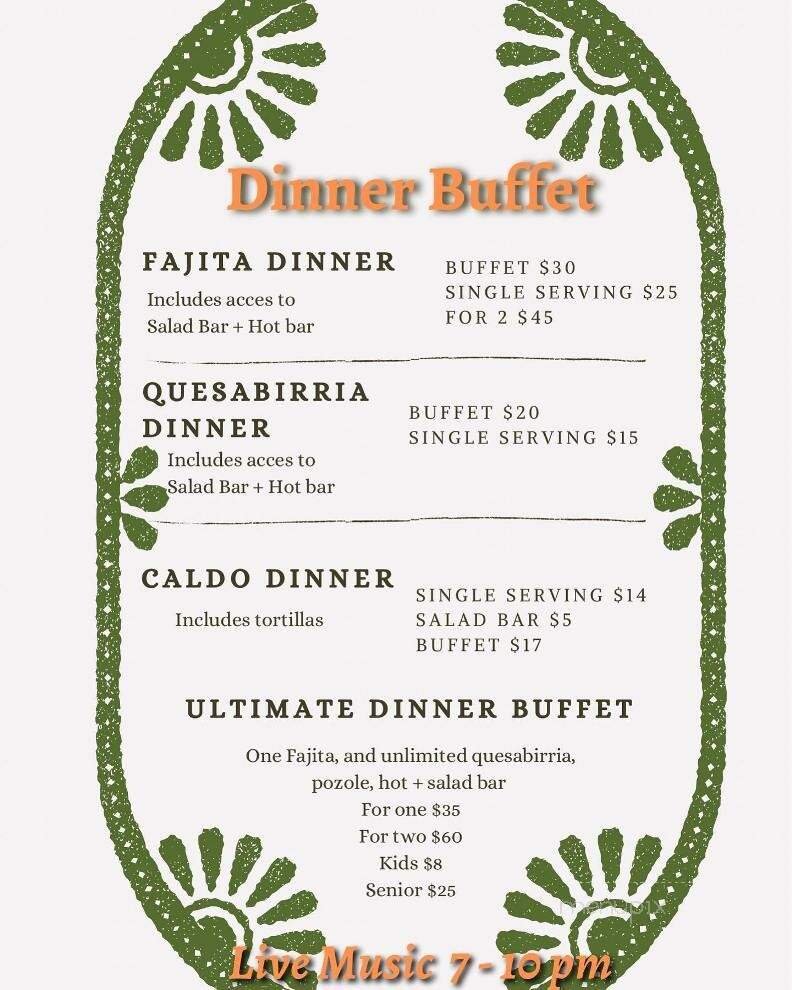 Menu page 1