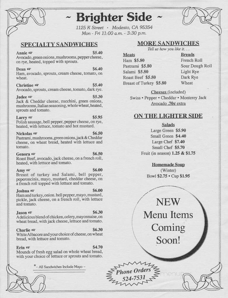 Menu page 2