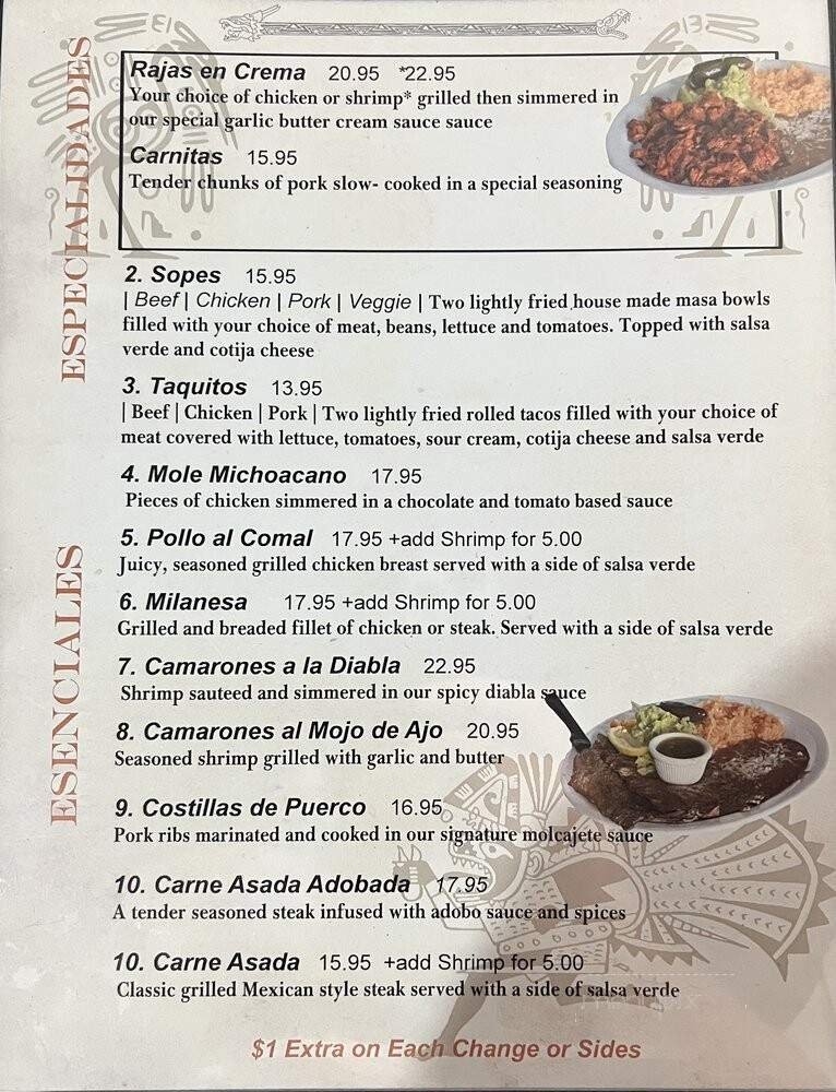 Menu page 2