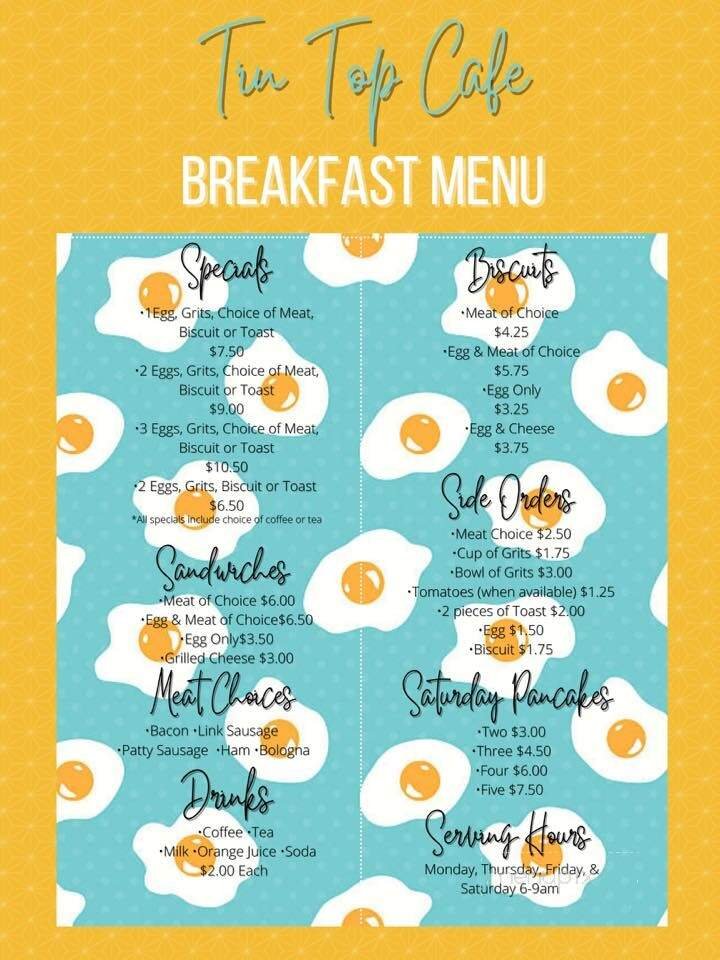 Menu page 1