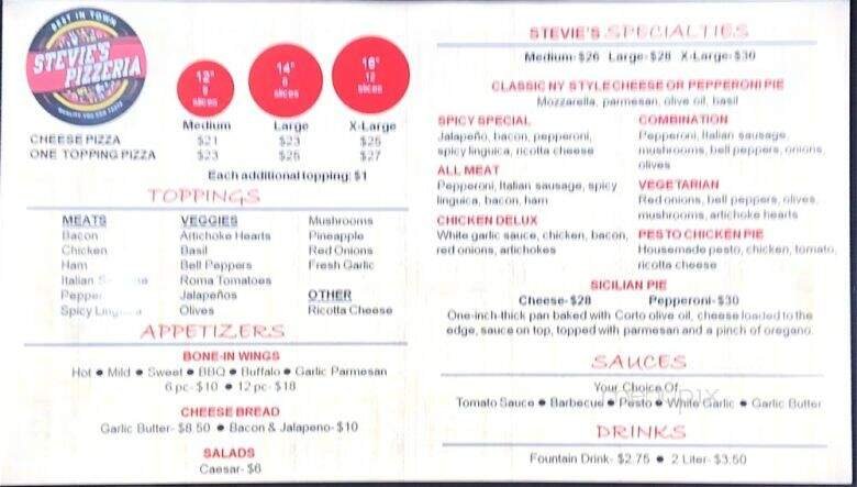 Menu page 1