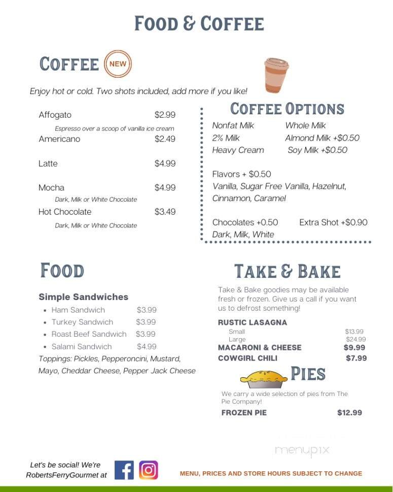 Menu page 1