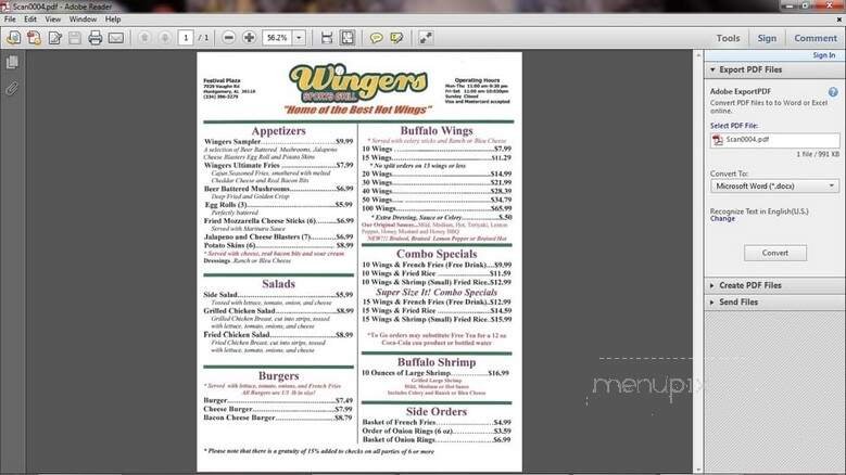 Menu page 2