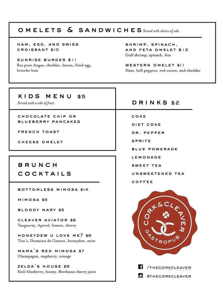 Menu page 1