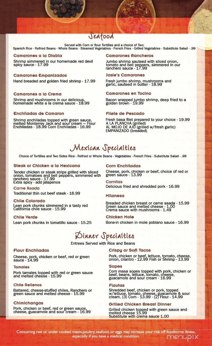Menu page 8