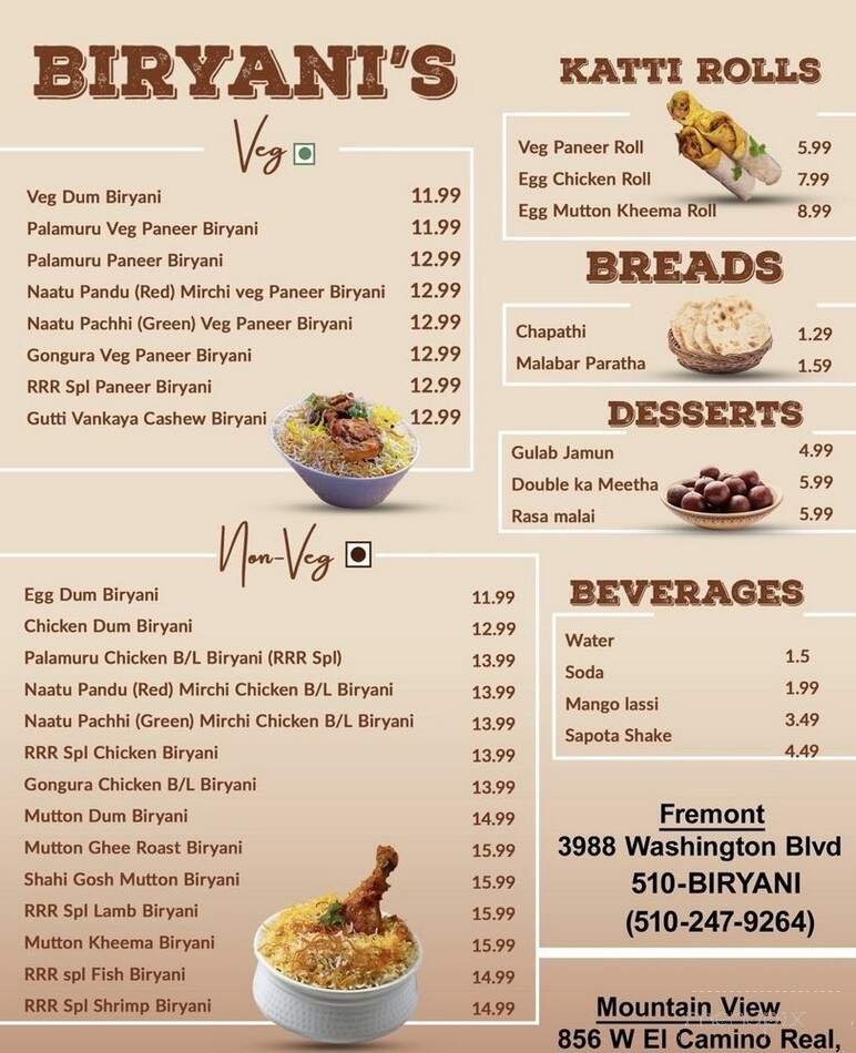 Menu page 1