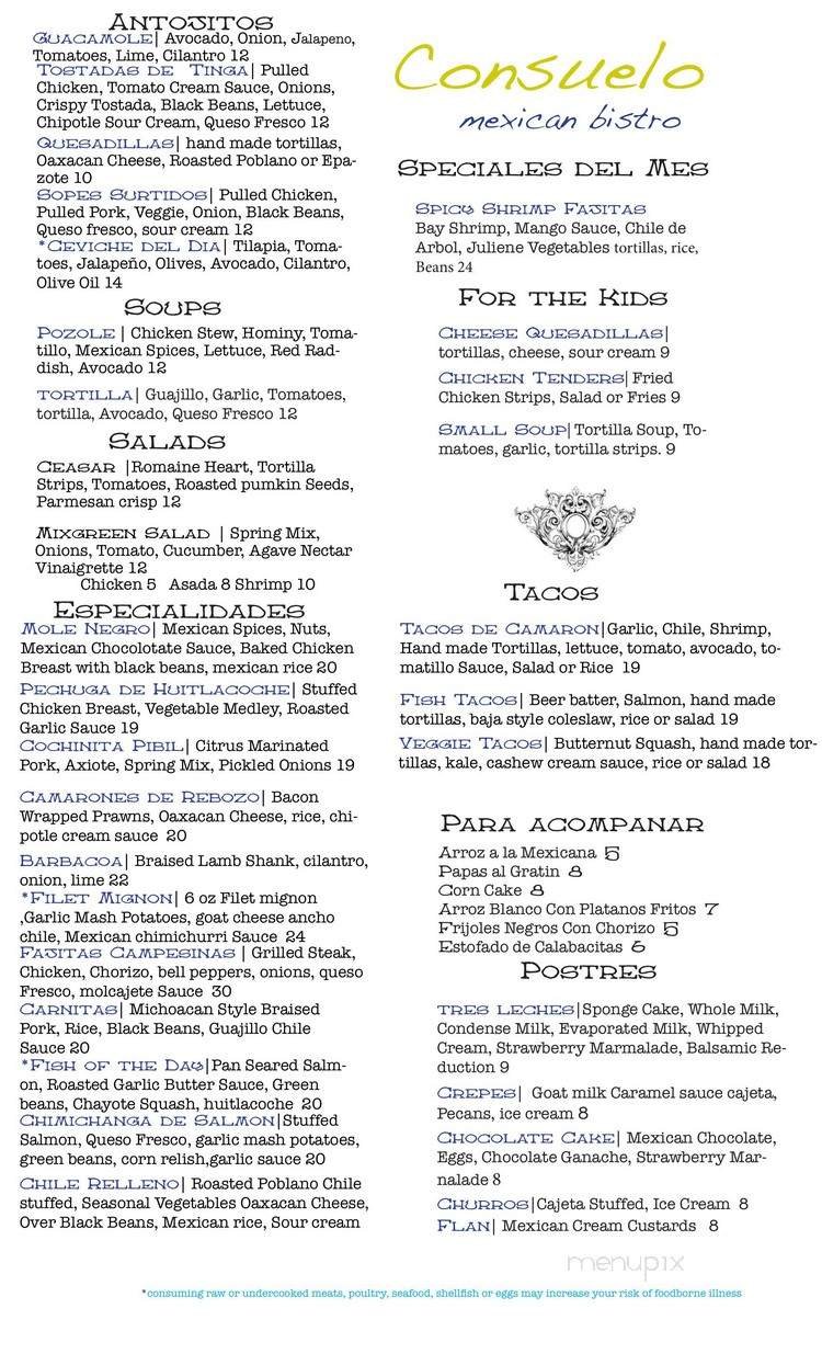 Menu page 1