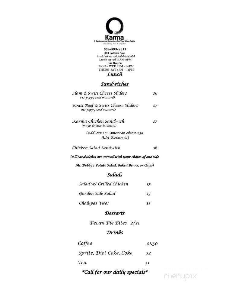Menu page 2