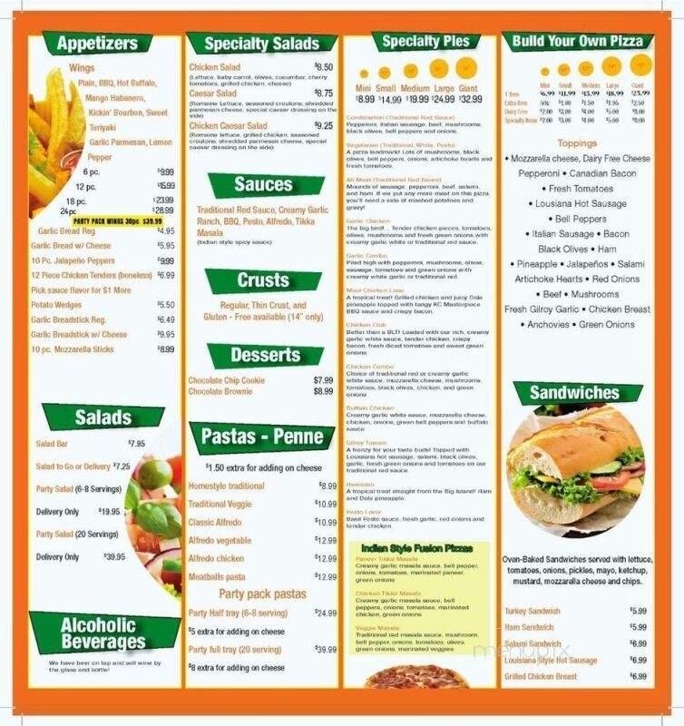 Menu page 1
