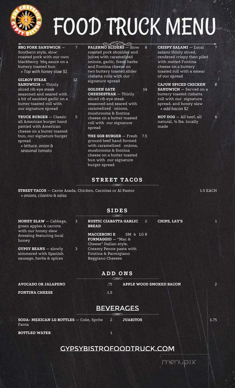 Menu page 1