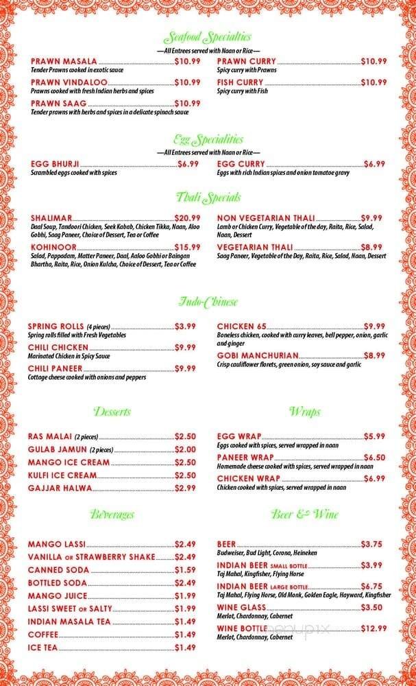 Menu page 2