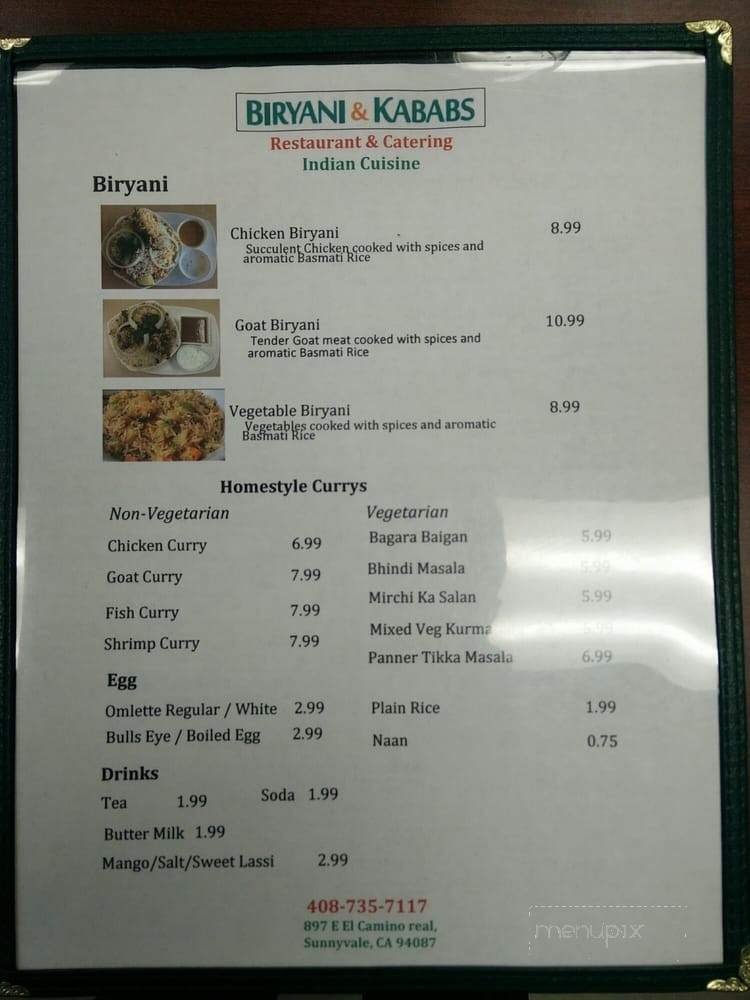 Menu page 1
