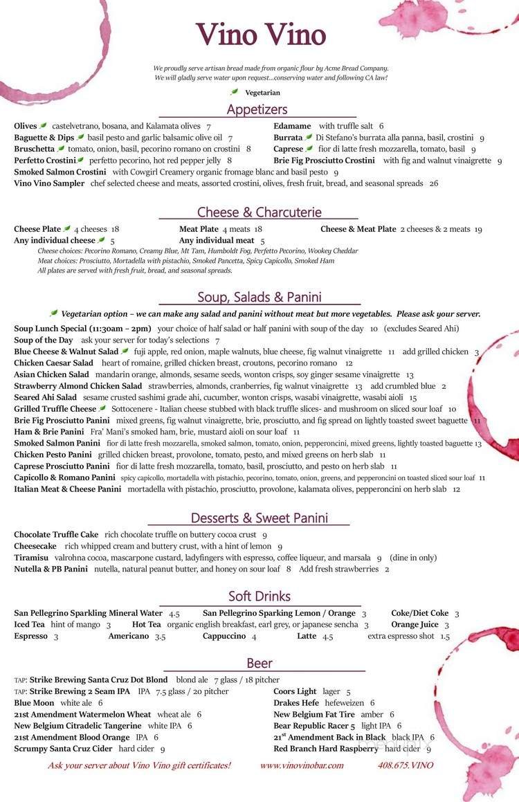Menu page 1