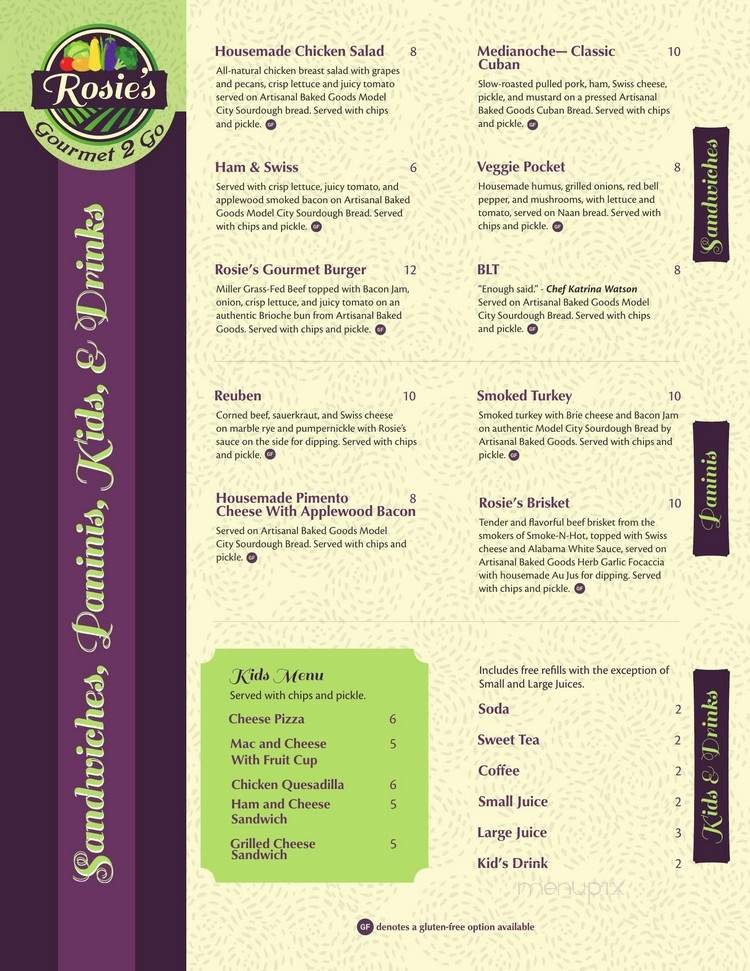Menu page 1