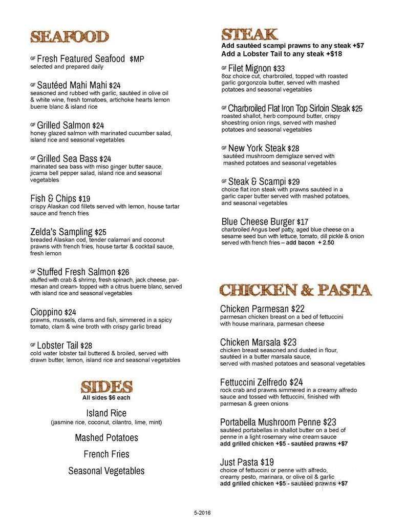 Menu page 2