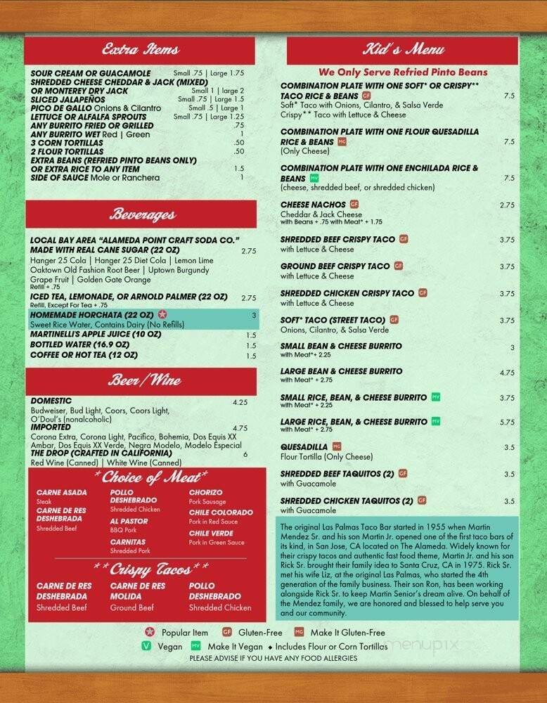 Menu page 1