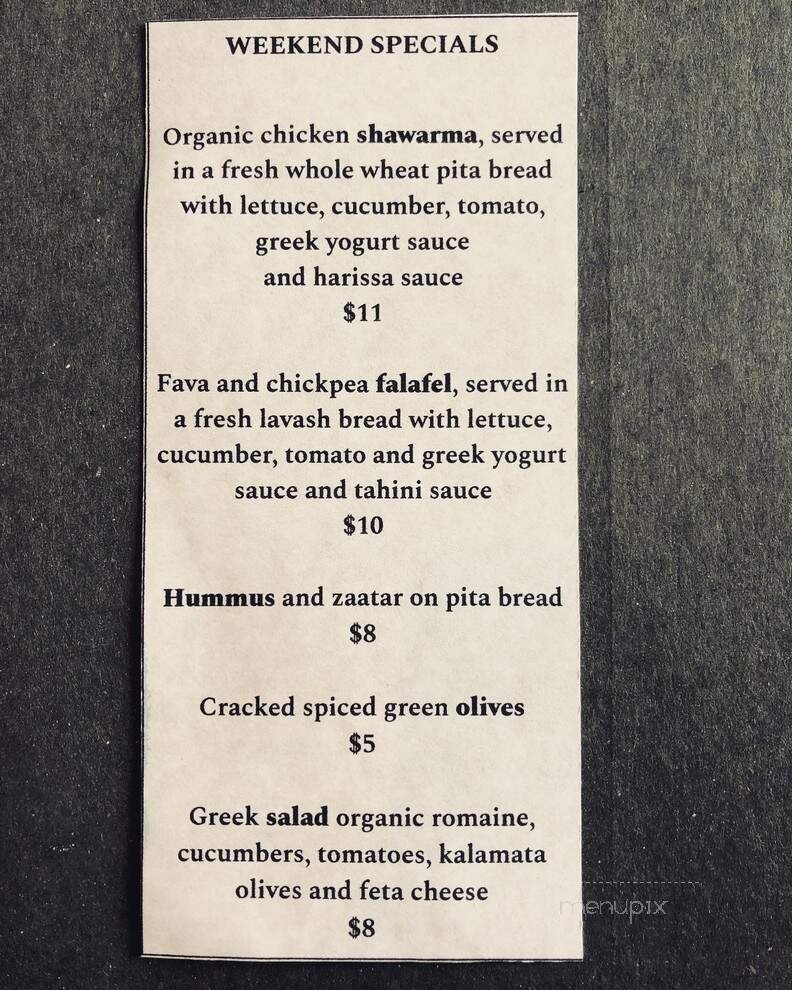 Menu page 8