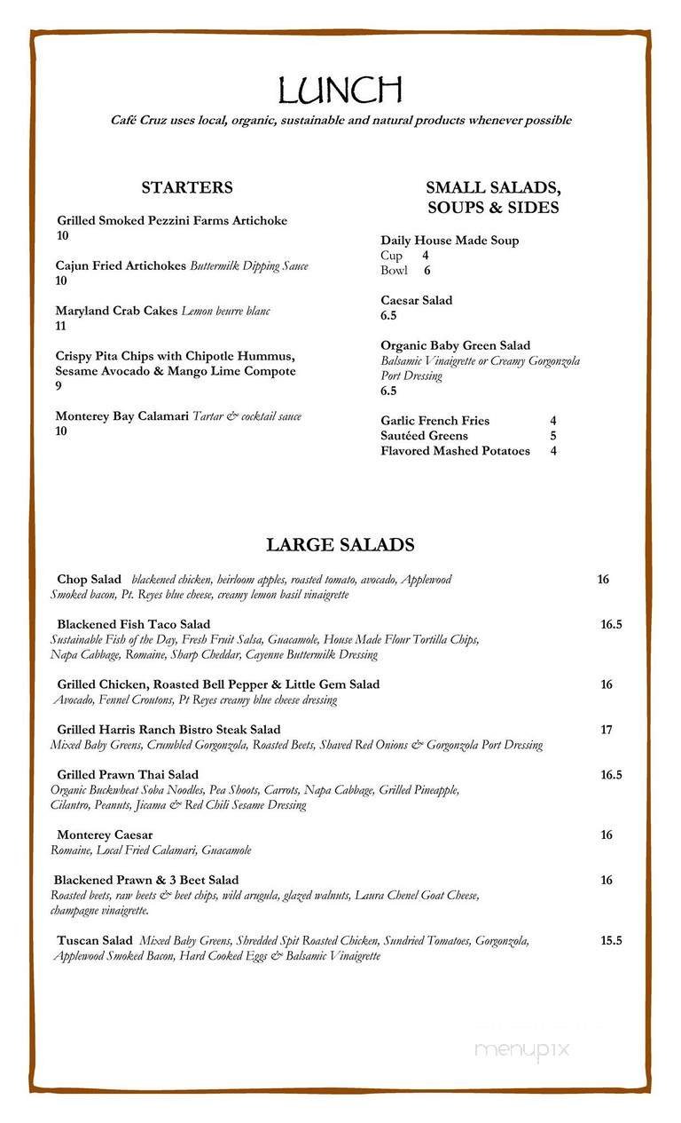 Menu page 1