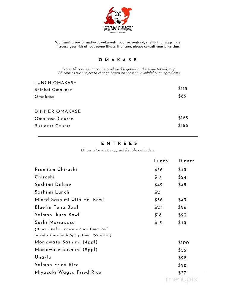 Menu page 1