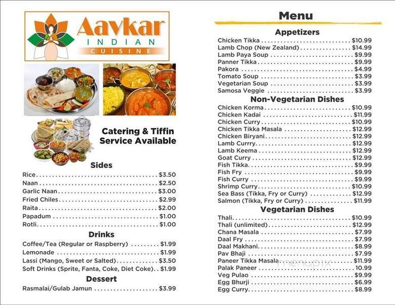 Menu page 1