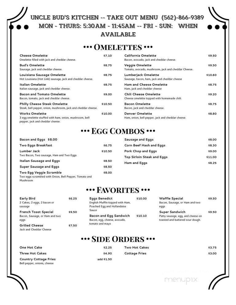 Menu page 1