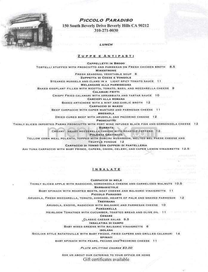 Menu page 1