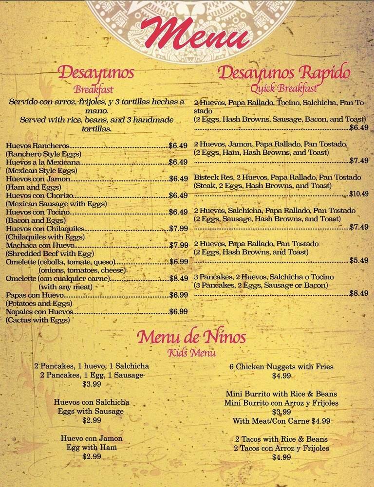 Menu page 2