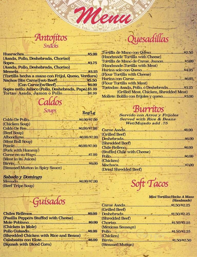Menu page 3