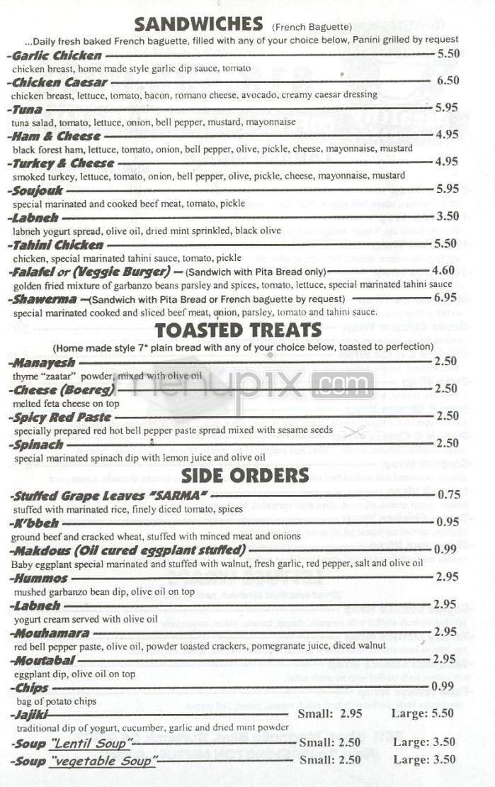 Menu page 2