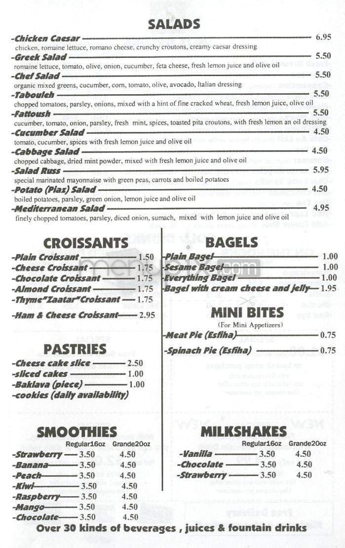 Menu page 3