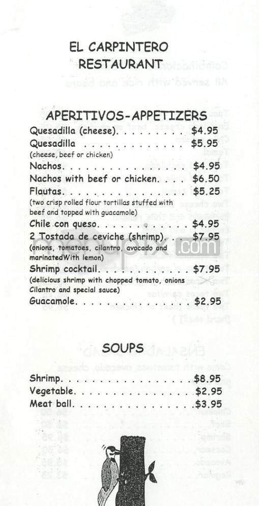 Menu page 1