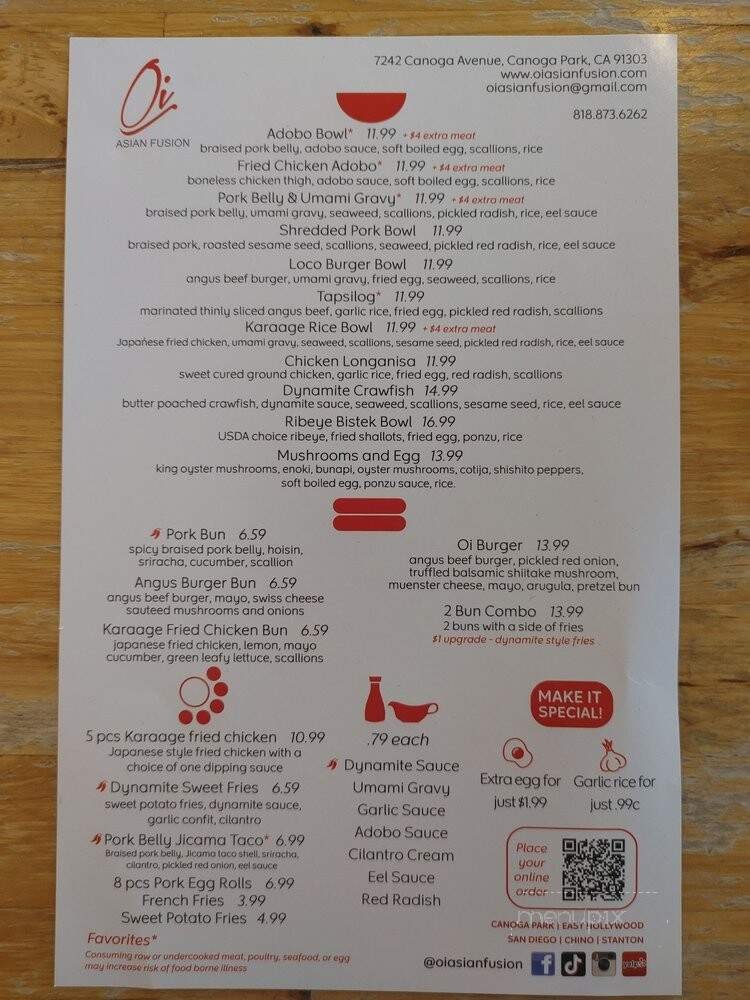 Menu page 1